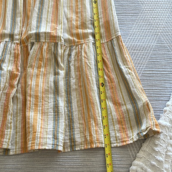 Prana California Dreaming Maxi Dress M Organic Cotton In Golden Hour Stripe - Picture 14 of 15